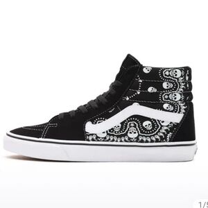 Vans Black High Top Skull Bandana Sneakers